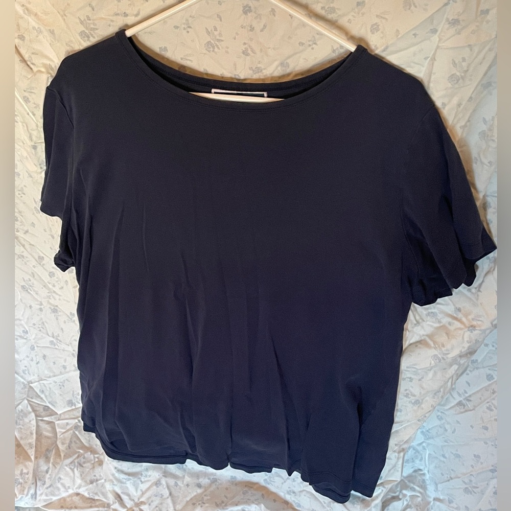 Karen Scott Women's Short Sleeve Tee - Navy